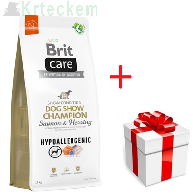  BRIT CARE Dog Hypoallergenic Dog Show Champion Salmon & Herring 12kg + překvapení