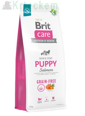 BRIT CARE Dog Grain-free Puppy Salmon 12kg + LAB V 500ml 5% SLEVA!