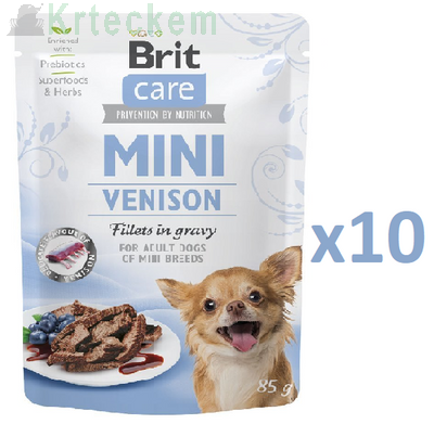 Brit Care Mini Venison fillets in gravy 10x85g