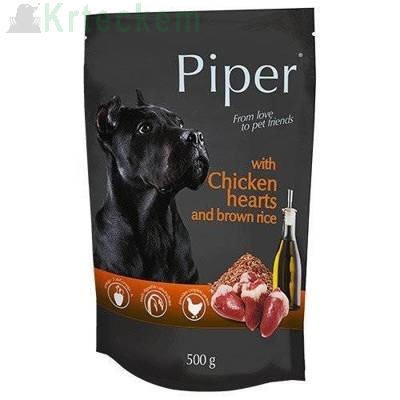 DOLINA NOTECI Piper pro psy s kuřecími srdíčky a rýží 12x500g 3% SLEVA