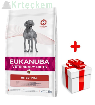 EUKANUBA Intestinal Dog 5kg + Překvapení pro psa