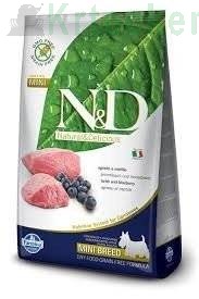 FARMINA N&D  Grain Free Mini Adult Lamb Blueberry Natural Delicious 7kg + PŘEKVAPENÍ ZDARMA !!!