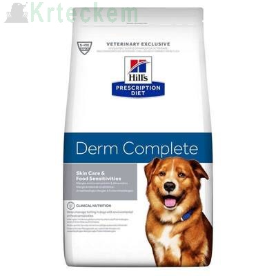 HILL'S PD Prescription Diet Canine Derm Complete 12kg + PŘEKVAPENÍ ZDARMA !!!