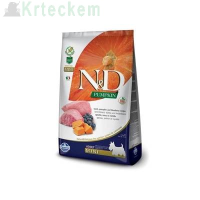 N&D Grain Free Pumpkin Dog Adult Mini Lamb & Blueberry 2x7kg ZAHRNUJE-3%
