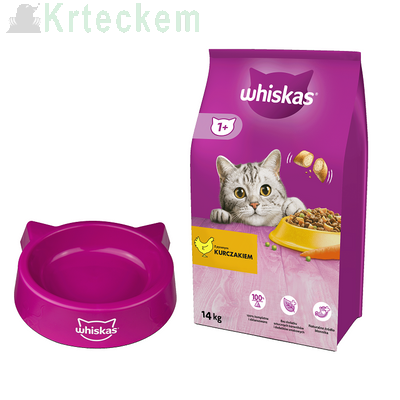 Whiskas Adult kuře 14 kg + Miska pro kočky WHISKAS