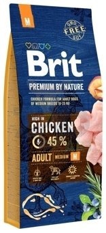 BRIT Premium By Nature Adult M 15kg + Překvapení pro psa