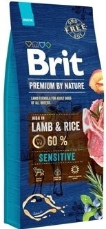 BRIT Premium By Nature Sensitive Lamb 15kg + Překvapení pro psa