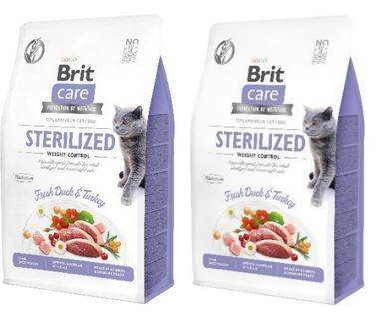 Brit Care Cat Grain Free Sterilized and Weight Control 2x7 kg SLEVA 3%