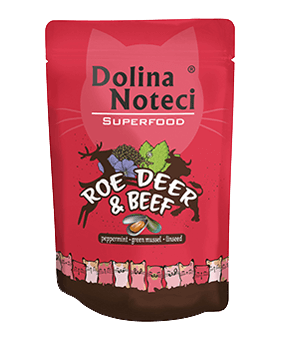 DOLINA NOTECI Superfood pro kočky mix příchutí 6x85g SLEVA 2%