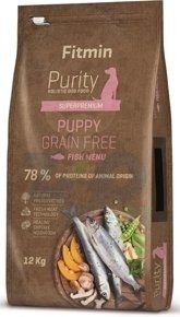 FITMIN Purity Puppy Grainfree Fish 12kg +  FITMIN DOG Biscuits mini 180g