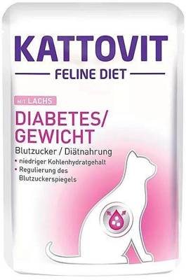 Kattovit Diabetes/Gewicht losos 85g sáček