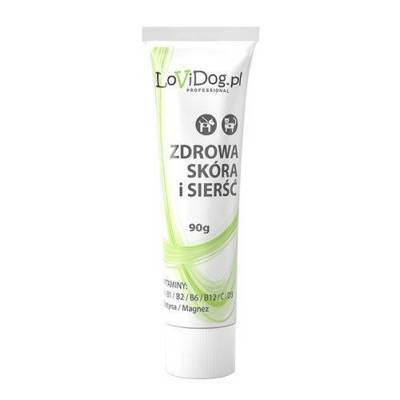 Lovi Dog Healthy Skin and Coat - paštika pro psy a kočky v tubě, s játry a vitamíny, omega-3 kyselinami, biotinem a hořčíkem 90g 