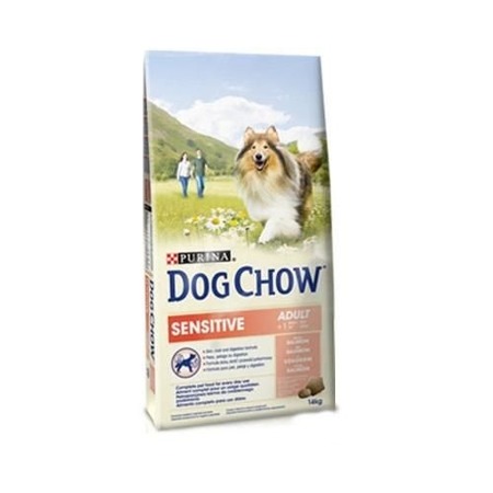PURINA Dog Chow Adult Sensitive Salmon 14kg + GRATIS !!