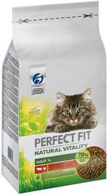 Perfect Fit™ Natural Vitality - suché kompletní krmivo pro dospělé kočky s hovězím a kuřecím masem - 6kg