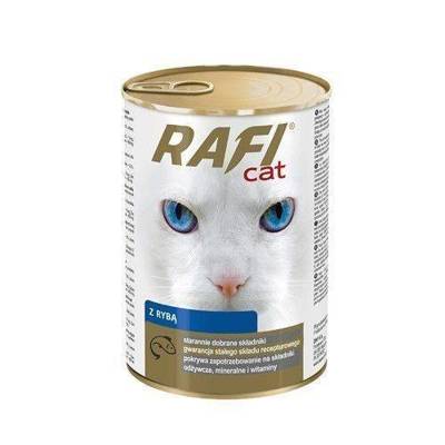 RAFI Kočičí kousky s rybou v omáčce - plechovka 415g