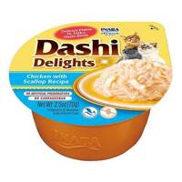 Inaba DASHI doplňkové krmivo pro kočky - vývar s příchutí kuřete a mušlí 70 g 